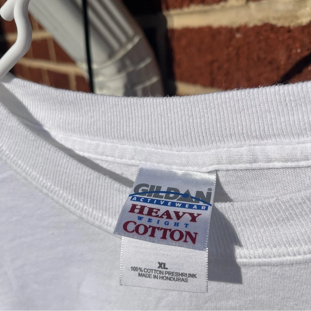 Gildan White Heavy Cotton T-Shirt - Picture 3 of 4